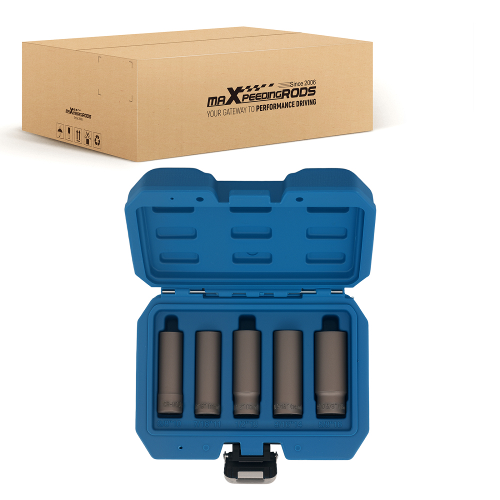 3/8 Drive Deep Damaged Socket Kit 10-16mm Twist Design Bolt Removal Tool Set