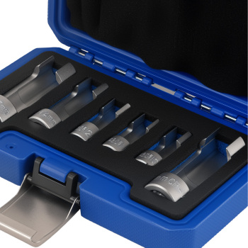 6 Piece Difficult Access Socket Set 3/81/2 Drive 10-19mm for Auto Repair