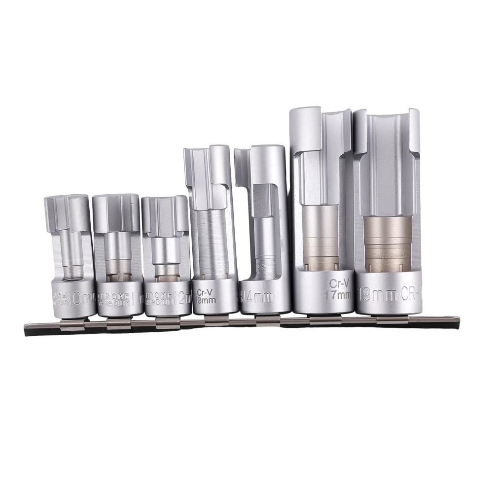 7pc Fuel Line Socket Set for ABS Brake Sensor 10-19mm Chrome Steel Wrench Kit