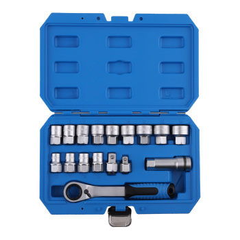 Set chiavi a bussola passanti con cricchetto 10-24mm 3/8 1/2 Reversibile