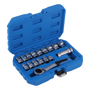 Set chiavi a bussola passanti con cricchetto 10-24mm 3/8 1/2 Reversibile