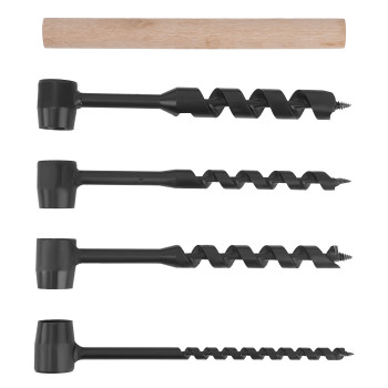 4 Pcs Hand Auger Wood Drill Bushcraft Gear Survival Tools for Dowel Holes