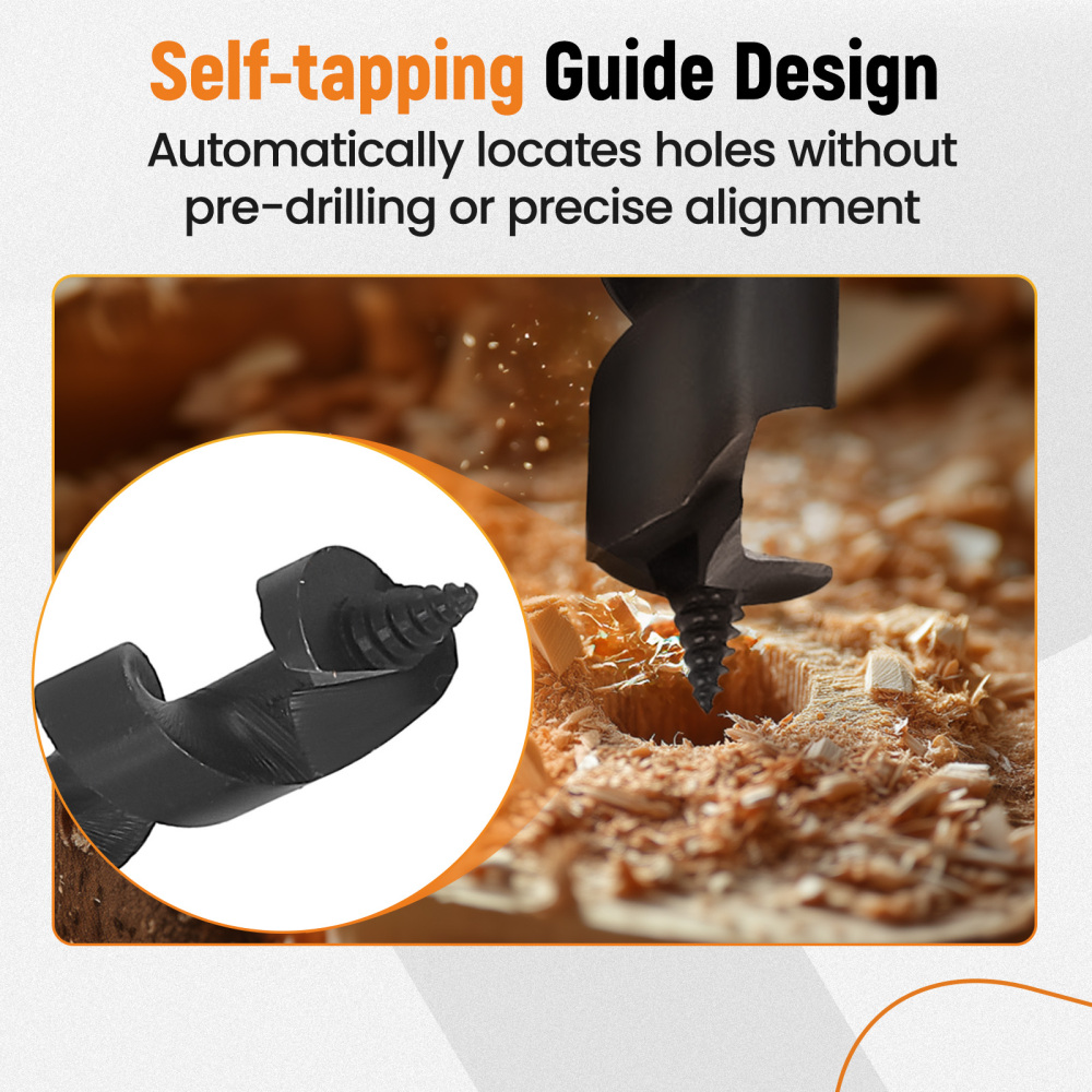 4 Pcs Hand Auger Wood Drill Bushcraft Gear Survival Tools for Dowel Holes