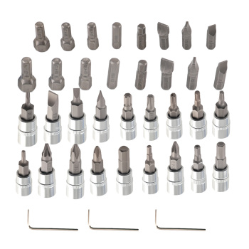 108PCS Drive Ratchet Set 1/2 1/4 Socket Mechanics Tool Kit CR-V Chrome