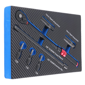 Chiave Dinamometrica 10-60Nm 3/8 for Auto Moto Con Set Completo