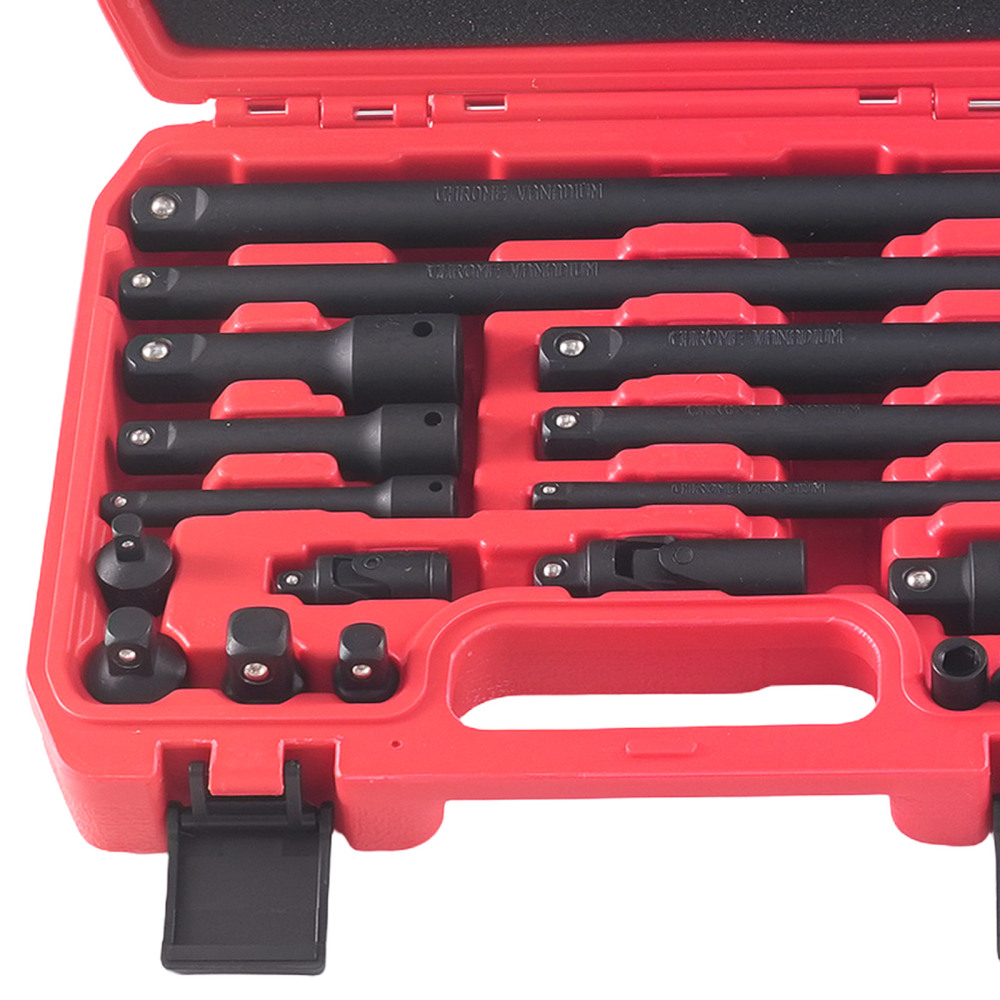 20pc CrMo Impact Extension Bar Adapter Set Socket Universal Joint Tool Kit