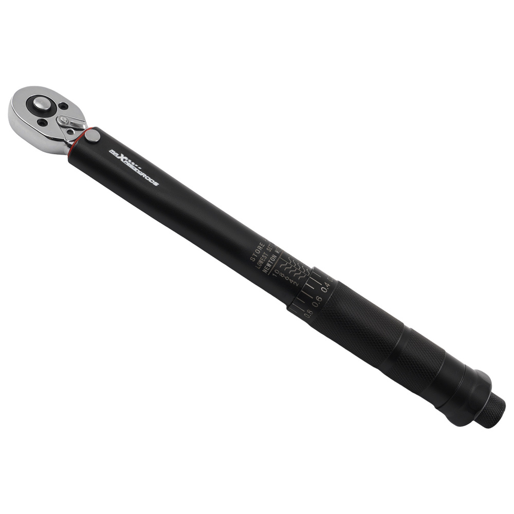 Llave Dinamométrica 1-10Nm 1/4 Carraca Reversible 40Cr con Maletín y Guantes