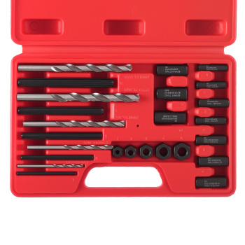 25Pcs Bolt Extractor Kit for Damaged Threads 5mm-16mm Carbon Steel Tool