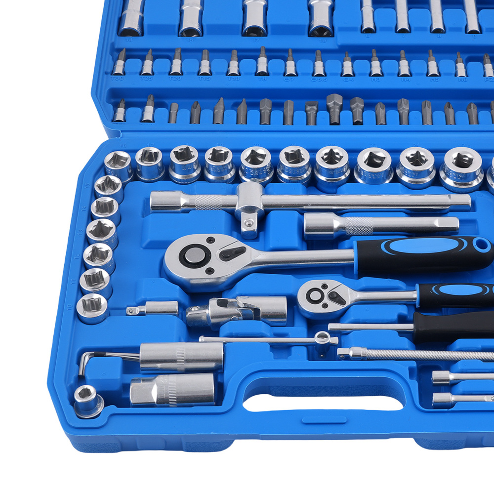94 Piece Socket Set CRV 1/4 1/2 Drive Metric Hex Star Bits Ratchet Tools