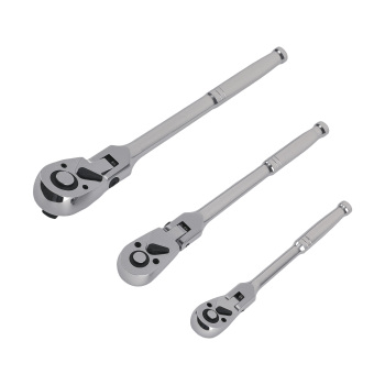 Auto Repair Ratchet Set 1/4 3/8 1/2 Drive Extension Bar 72T Flex Head Tool