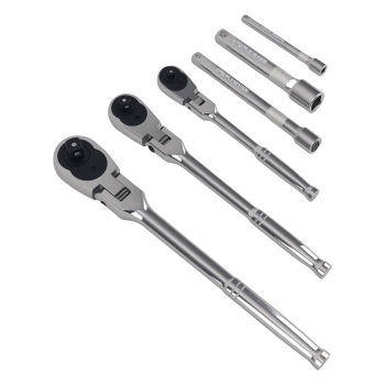 Auto Repair Ratchet Set 1/4 3/8 1/2 Drive Extension Bar 72T Flex Head Tool