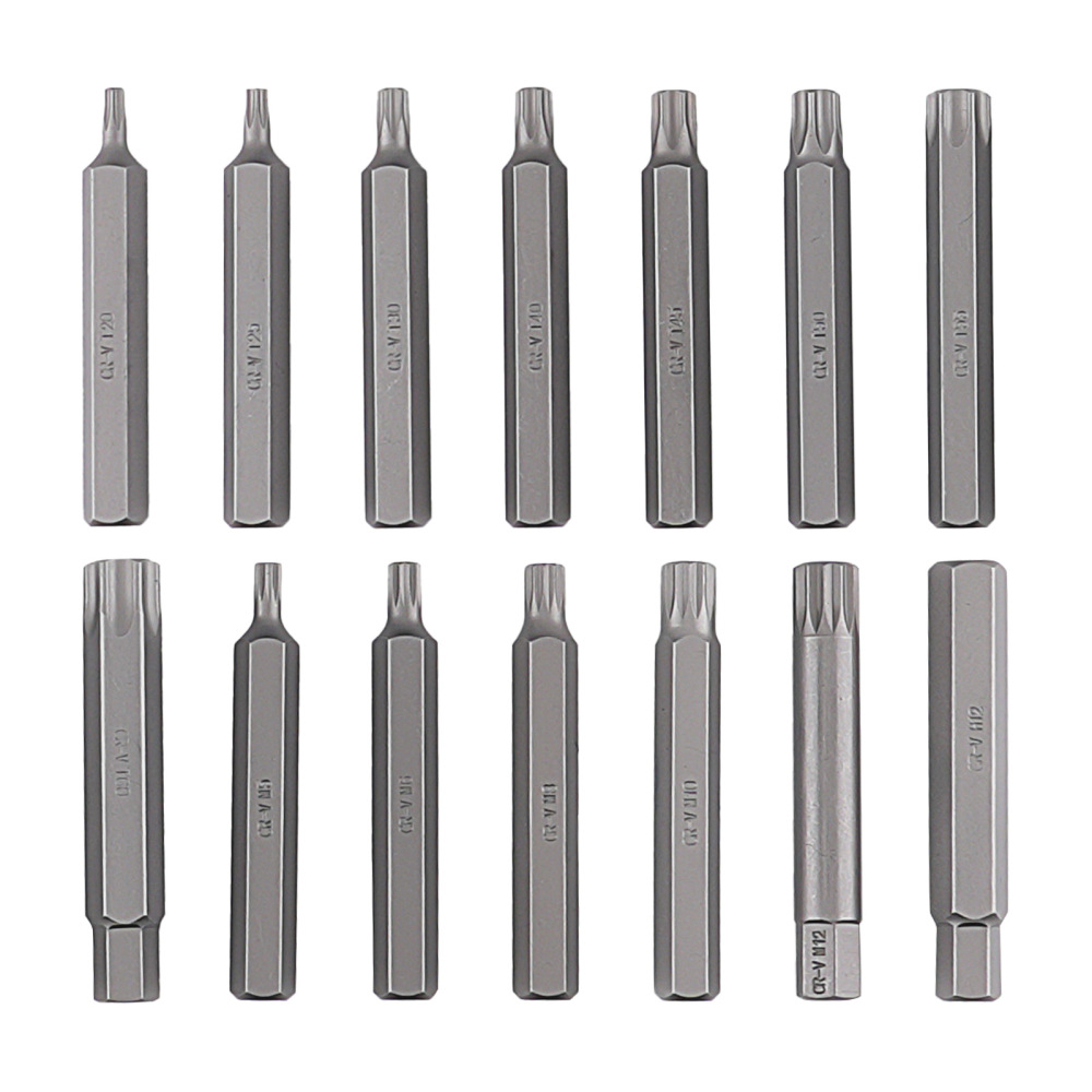 3/8 1/2 Dr Socket Bit Set 75 Pieces Hex Star Ribe Spline CRV Tool