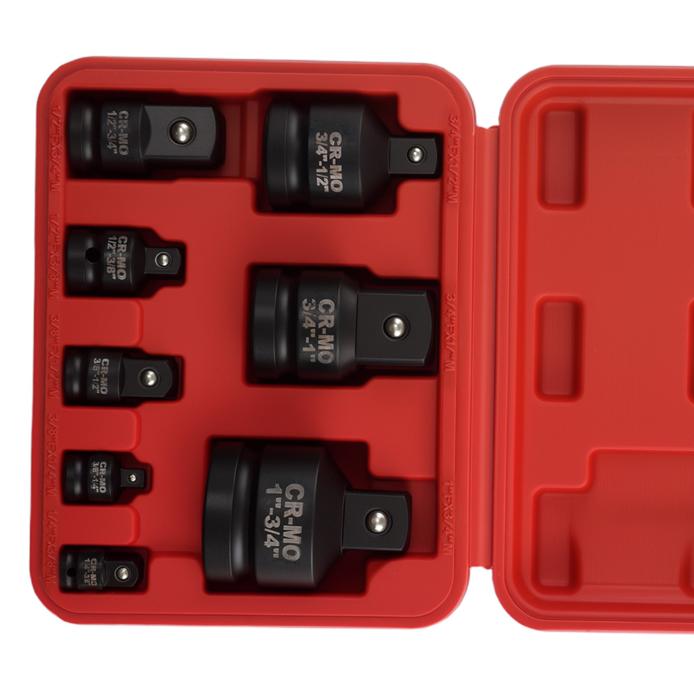 9 Pezzi Adattatori Bussole Impatto Acciaio CR-MO 1/4 3/8 1/2 3/4 1