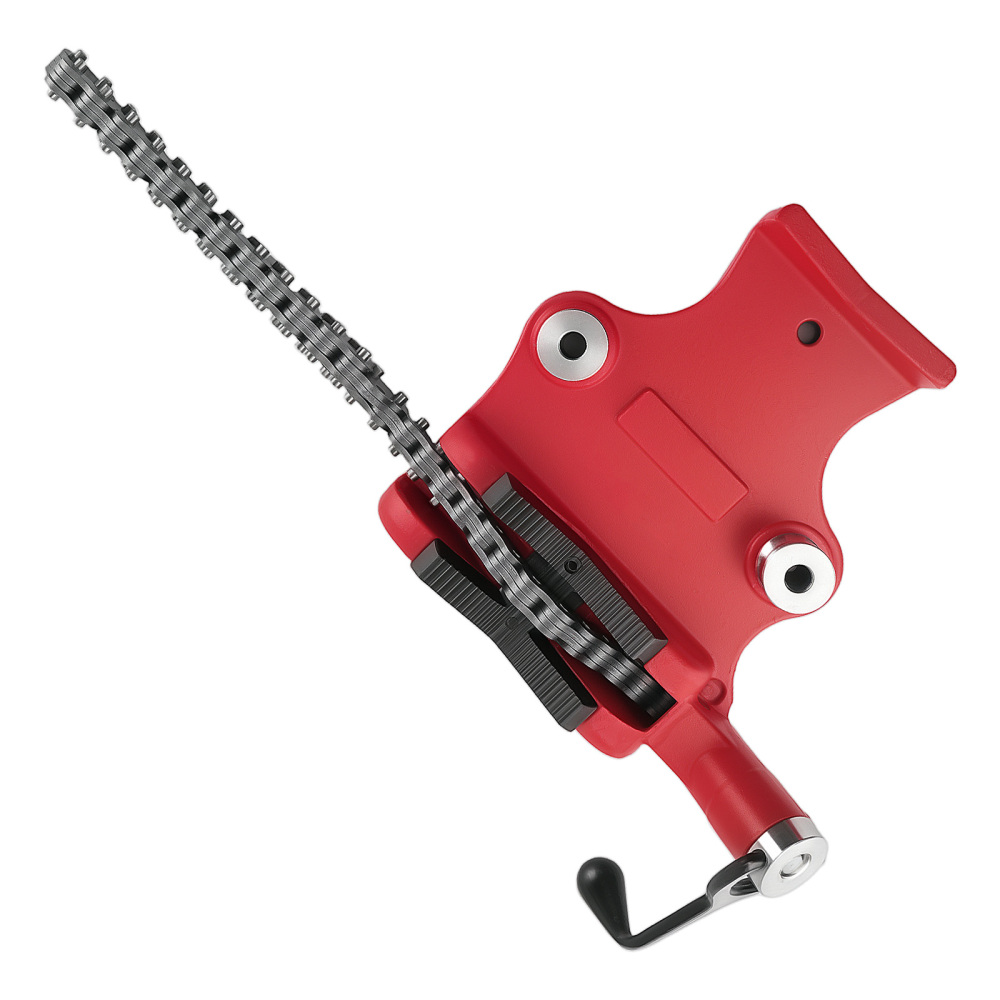 Bench Chain Vise Pipe Clamping Tool 1/2-8 inch Cast Iron Heavy Duty Chain