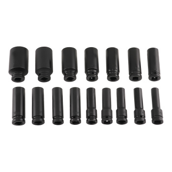 1/2 Drive Deep Socket Set 16 Pieces 10-32MM 12 Point Impact Metric CR-V