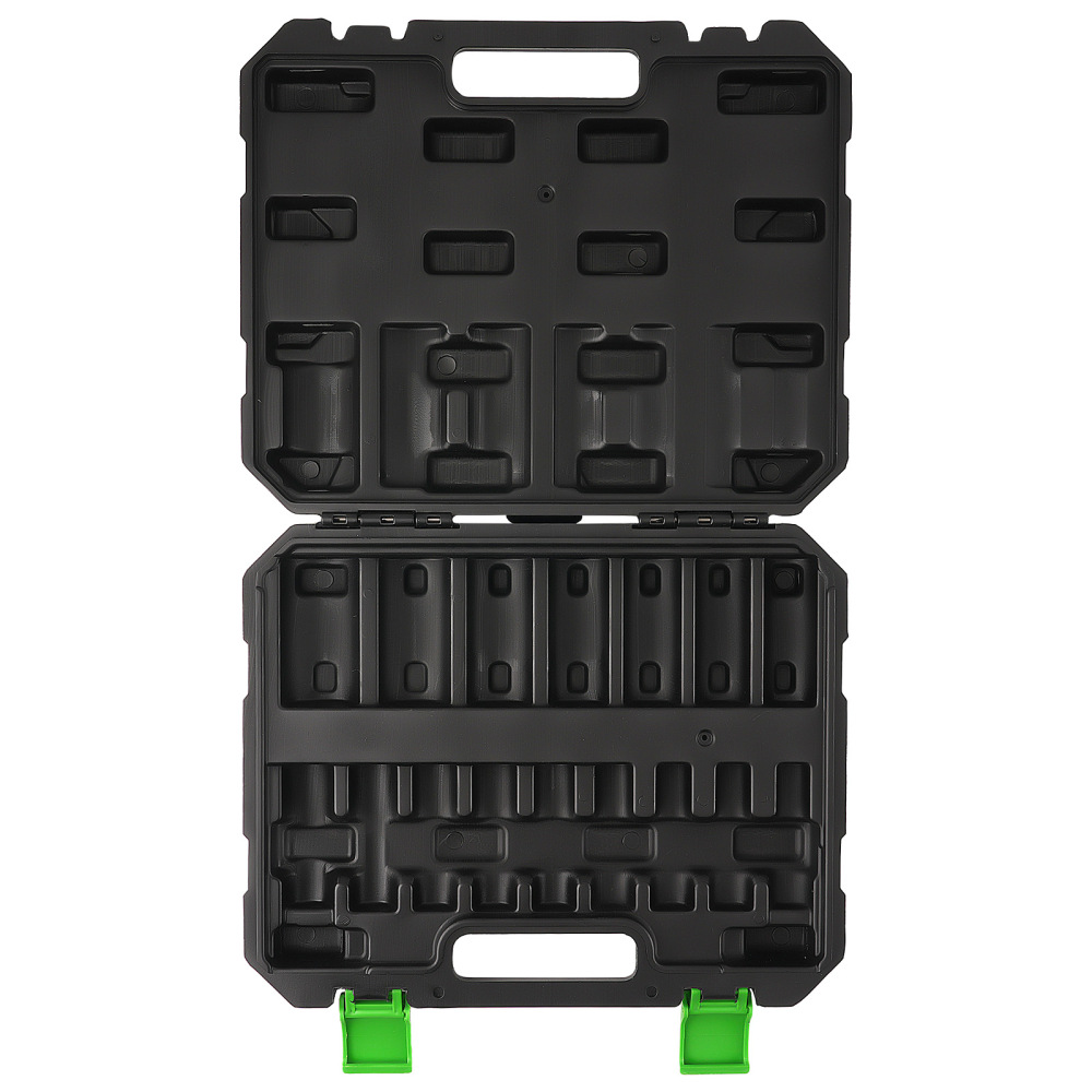 1/2 Drive Deep Socket Set 16 Pieces 10-32MM 12 Point Impact Metric CR-V