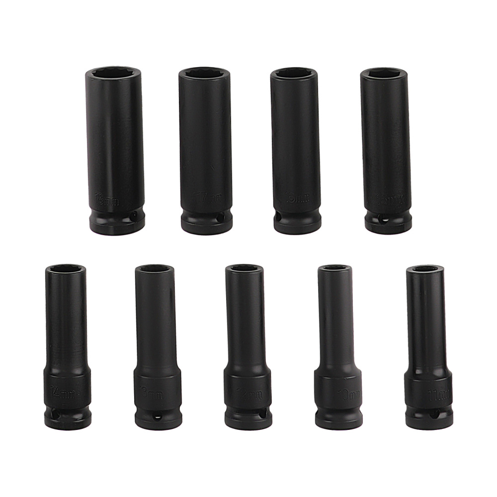 1/2 Drive Deep Socket Set 16 Pieces 10-32MM 12 Point Impact Metric CR-V