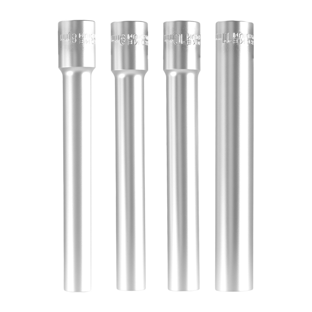 14pc Extra Deep Metric Socket Set 3/8 Drive 120mm Chrome Vanadium 8-19mm