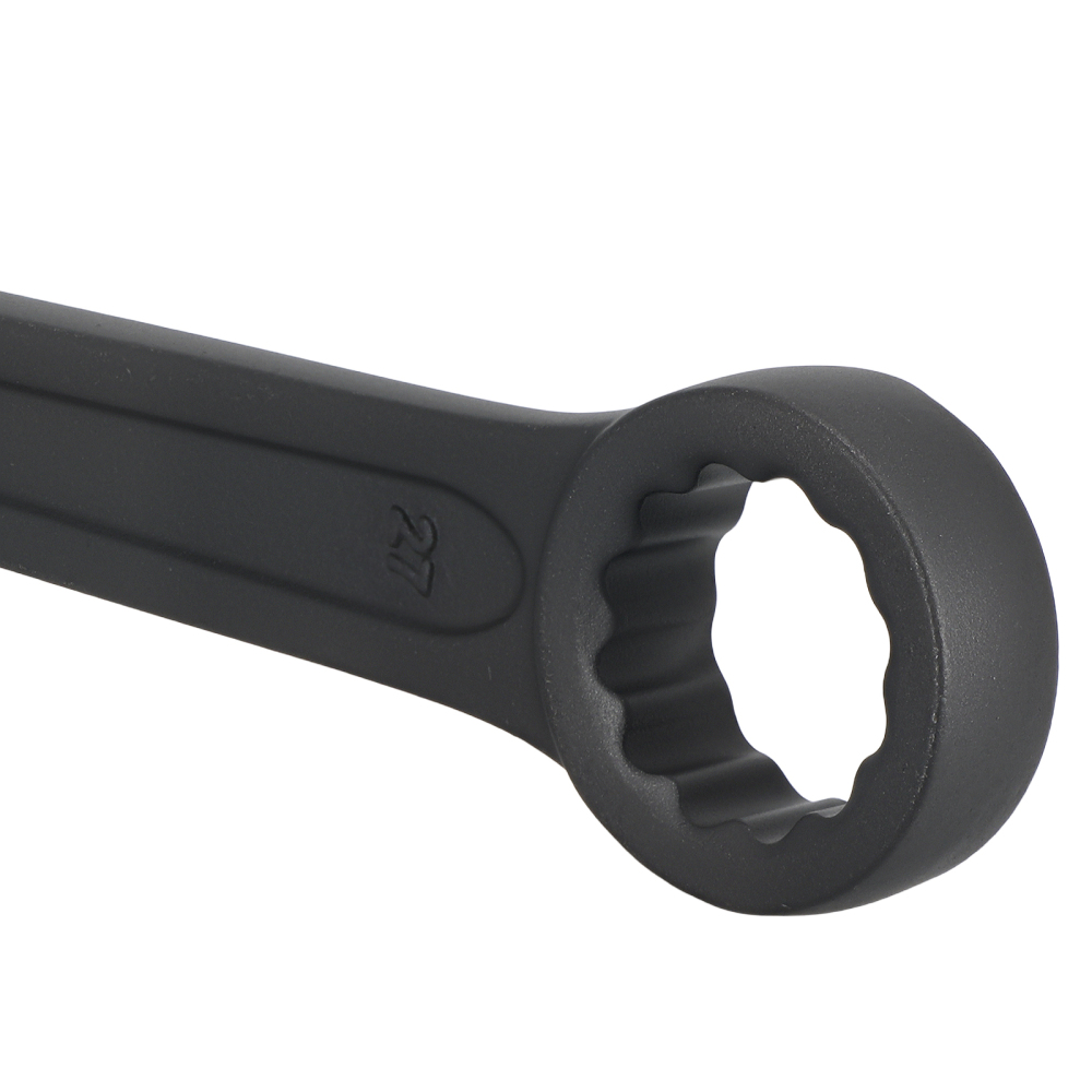 27mm Box End Striking Tool CrV Spanner 12 Point Metric Wrench Bi-Hex 180mm