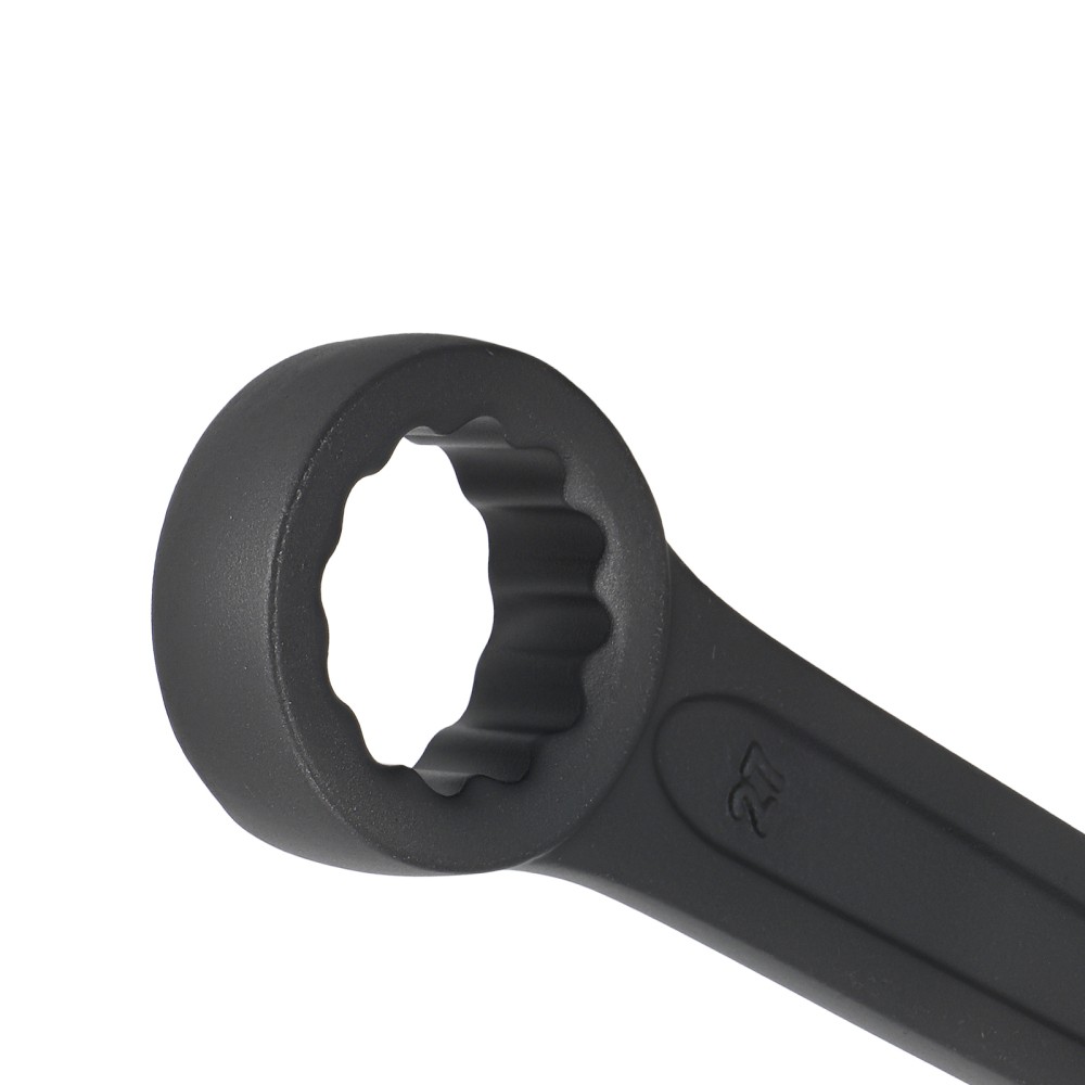 27mm Box End Striking Tool CrV Spanner 12 Point Metric Wrench Bi-Hex 180mm