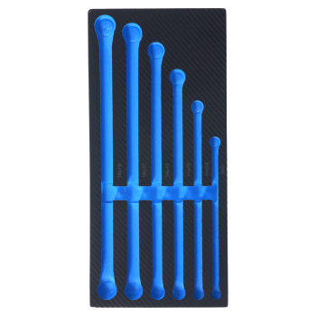 6 Piece Box End Wrench Set Extra Long Metric 8-19mm 12 Point Heavy Duty