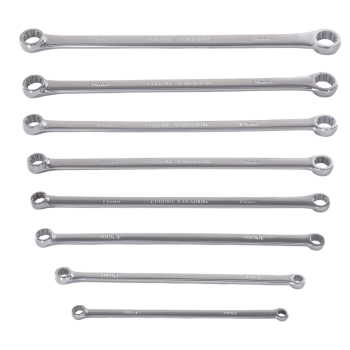 12 Point Aviation Box End Wrench Set 8 Piece Metric Extra Long 8-24mm Double