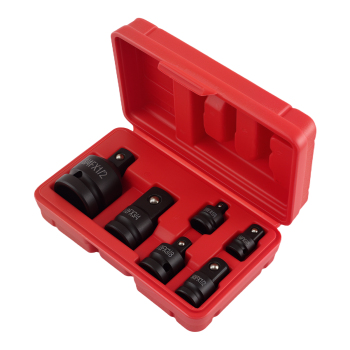 6 Piece Impact Drive Socket Set 1/4-1/2 Steel Adapter Reducer Tool Kit