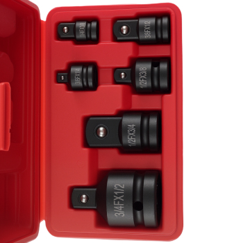 6 Piece Impact Drive Socket Set 1/4-1/2 Steel Adapter Reducer Tool Kit