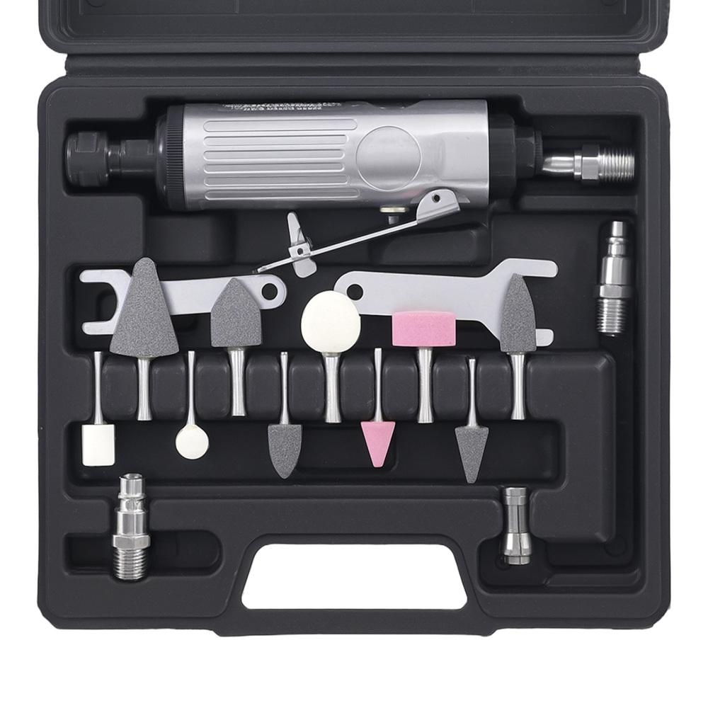 1/4 Air Die Grinder Pneumatic Grinding Machine Polisher Engraving Tool Kit