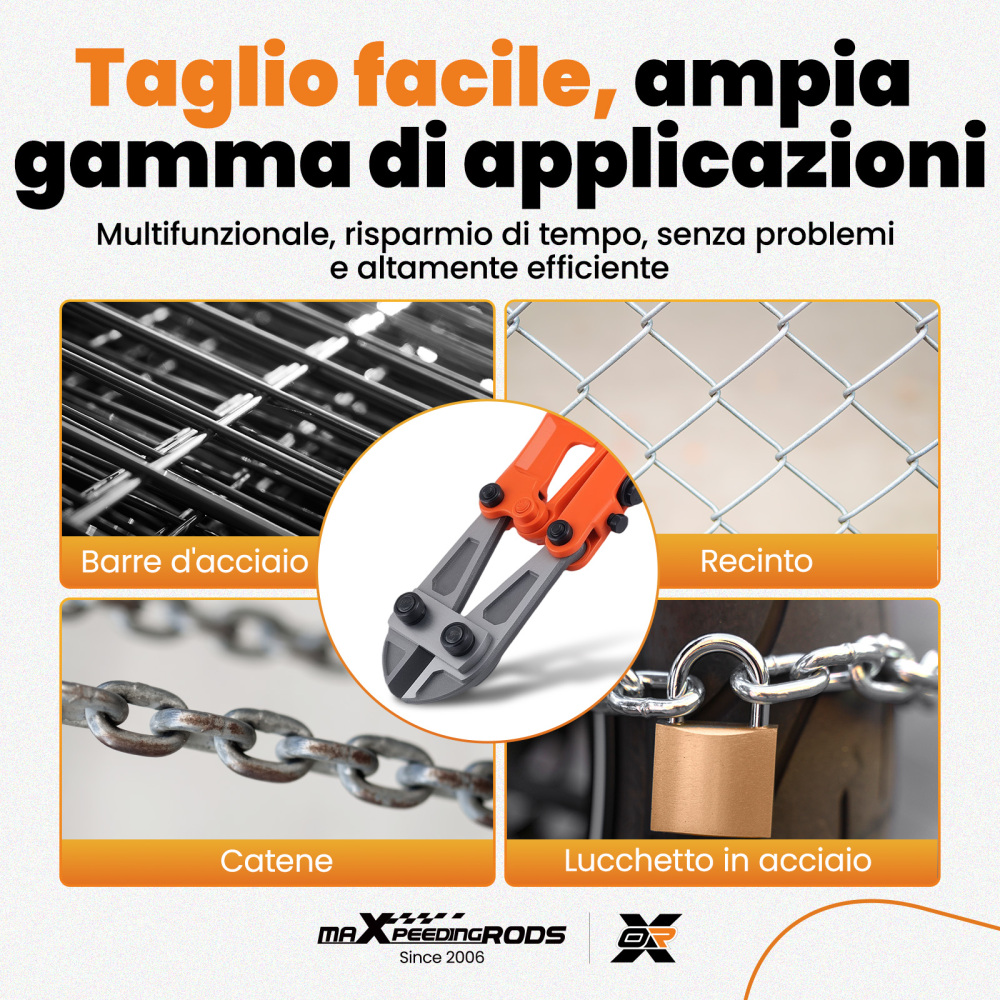 Tronchese 14 350mm Acciaio CR-V for Taglio Bulloni Barre Rivetti Catene