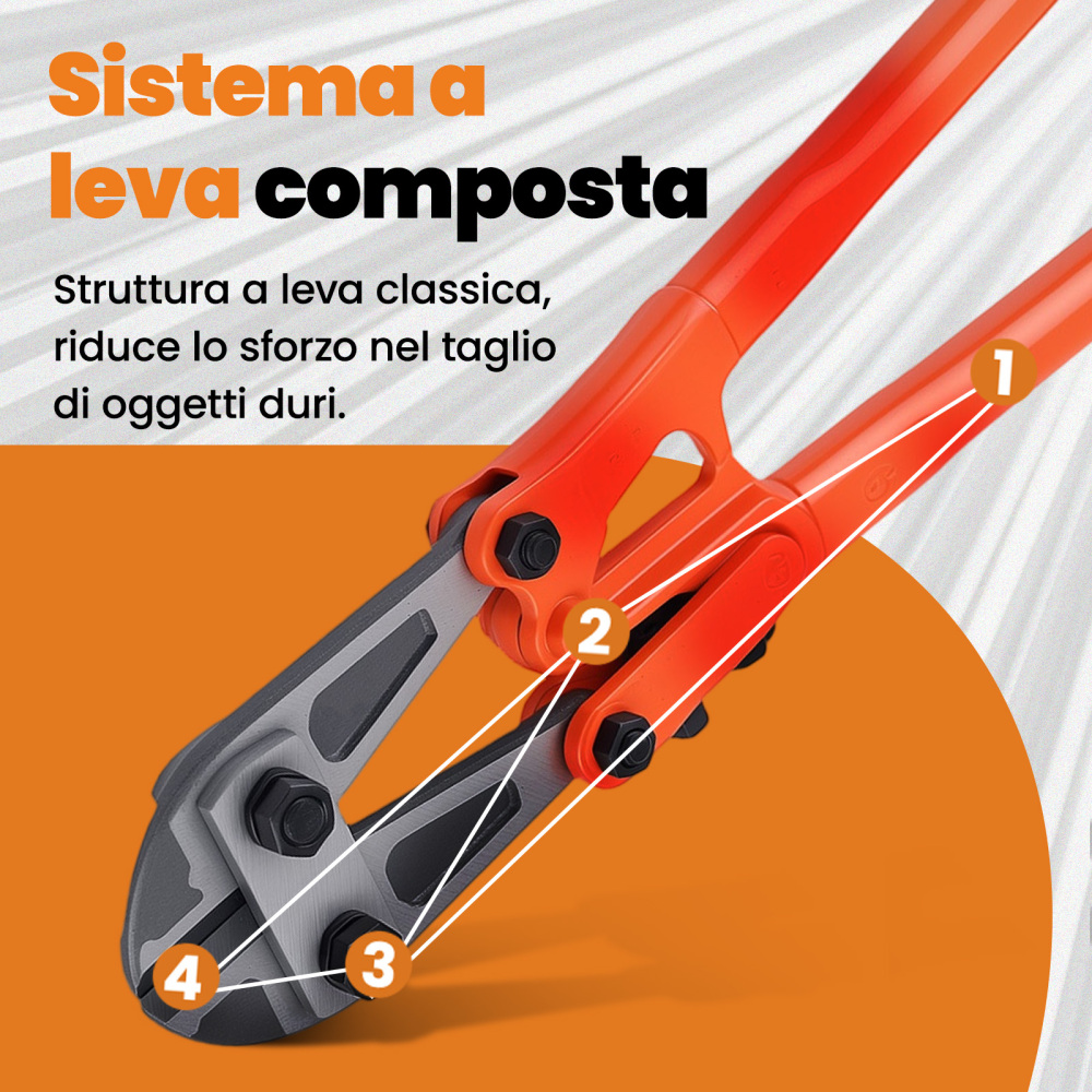 Tronchese 14 350mm Acciaio CR-V for Taglio Bulloni Barre Rivetti Catene