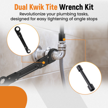 Plumbing Tools, Dual Kwik Wrench Kit,Angle Stop Wrench, Plumbing Wrench