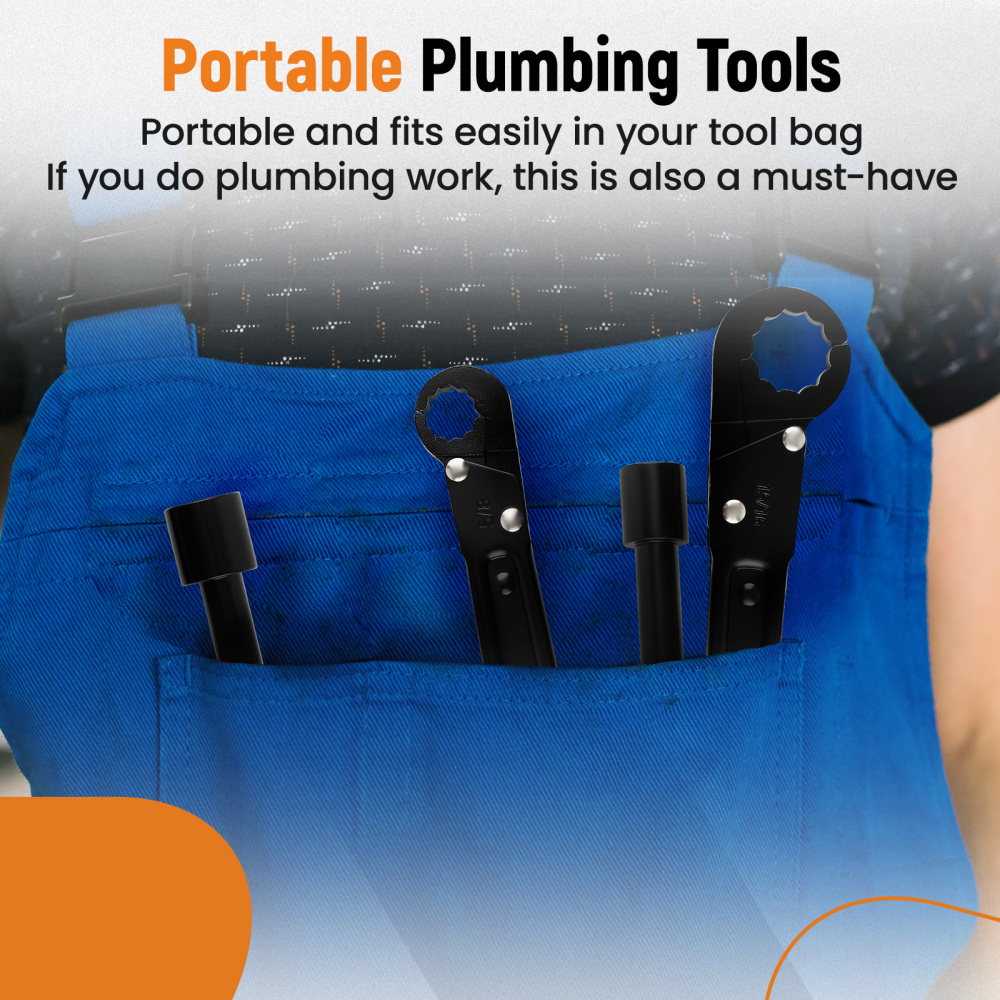 Plumbing Tools, Dual Kwik Wrench Kit,Angle Stop Wrench, Plumbing Wrench