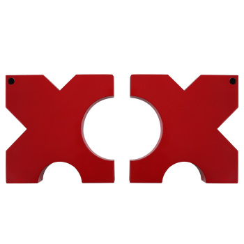 20 Ton H Frame Press Plates 4 Notch Metal Shop Press Bed 5x5 inch 2PC Set Red