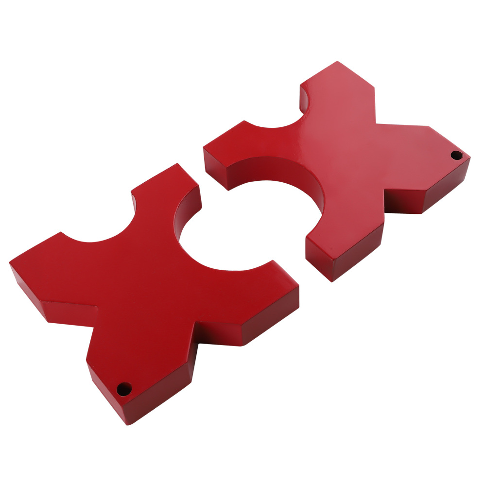 20 Ton H Frame Press Plates 4 Notch Metal Shop Press Bed 5x5 inch 2PC Set Red