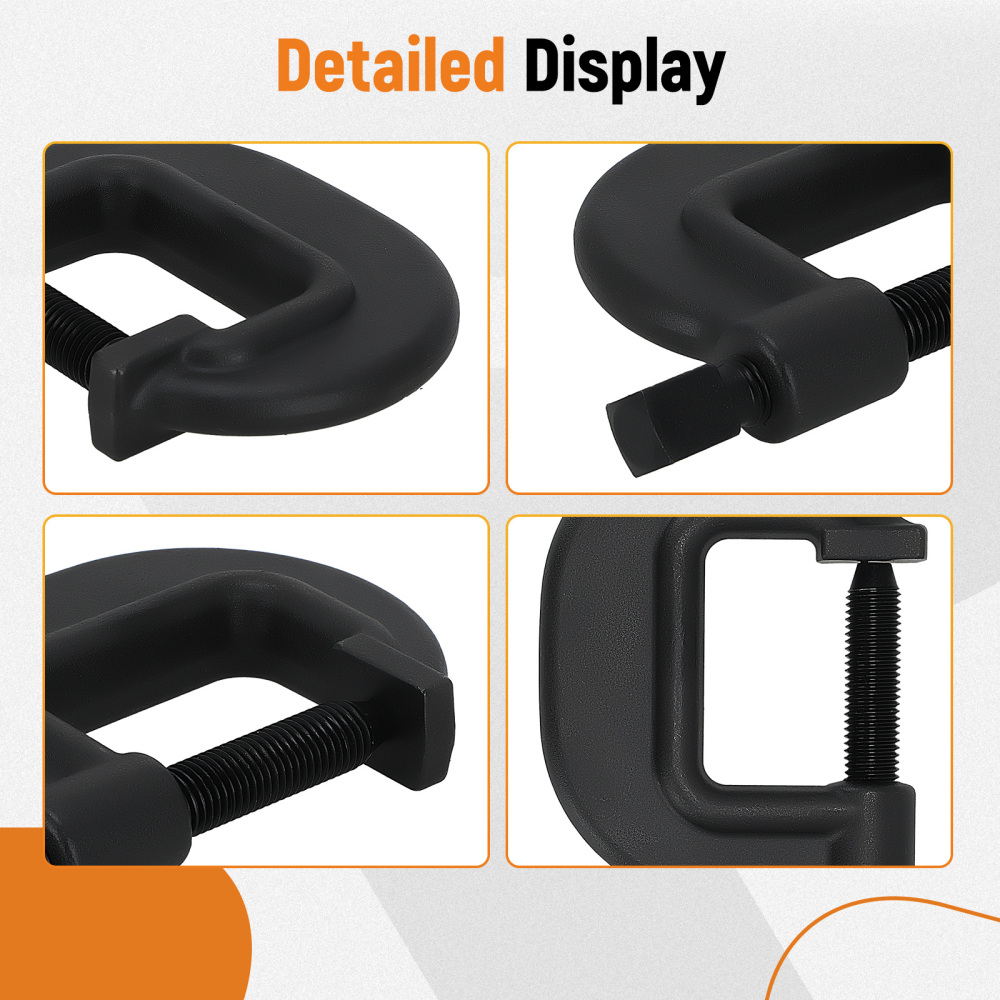 3‘’ Brute Force MachininC-Clamp 3-7/16 Opening Capacity for Heavy Construction