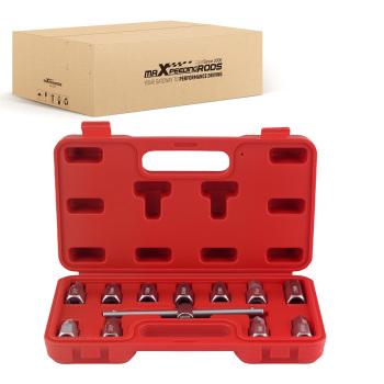 10pc Drain Plug Socket Kit 3/8 Drive Hex Square T-Bar Key Tool Set 8-17mm