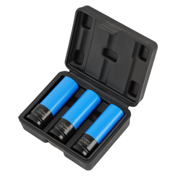 3 Pcs Insertos de Impacto 1/2 17mm for Atornilladores Manuales CR-MO 85mm