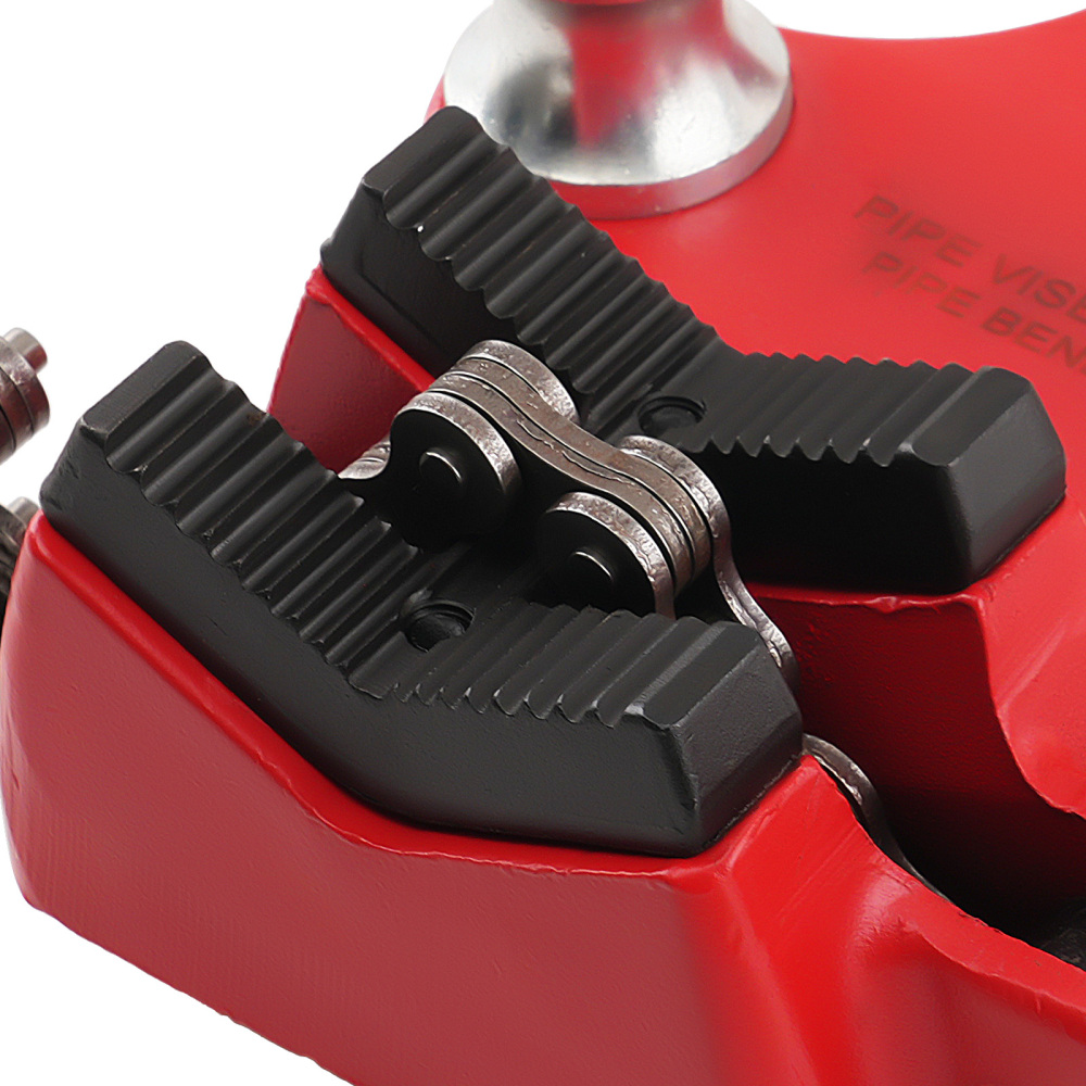 5 Inch Bench Chain Vise Cast Iron Pipe Holder 1/8-5 Capacity