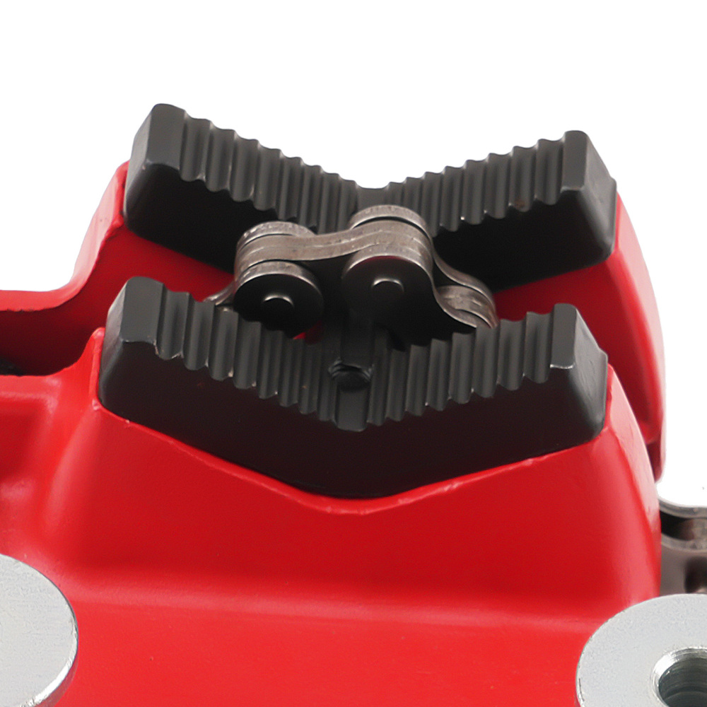 5 Inch Bench Chain Vise Cast Iron Pipe Holder 1/8-5 Capacity