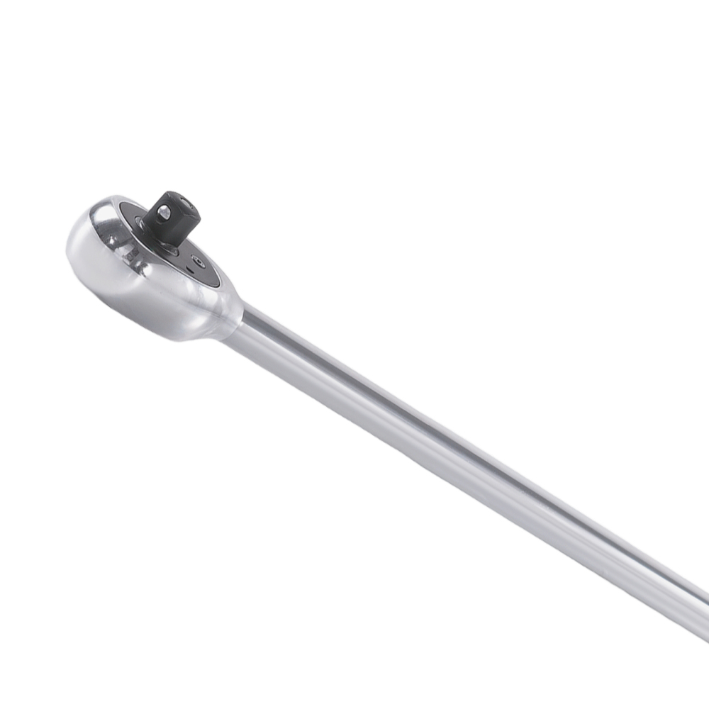 3/8 Drive 450mm Long Ratchet 72 Tooth Straight Handle Chrome Plated Tool