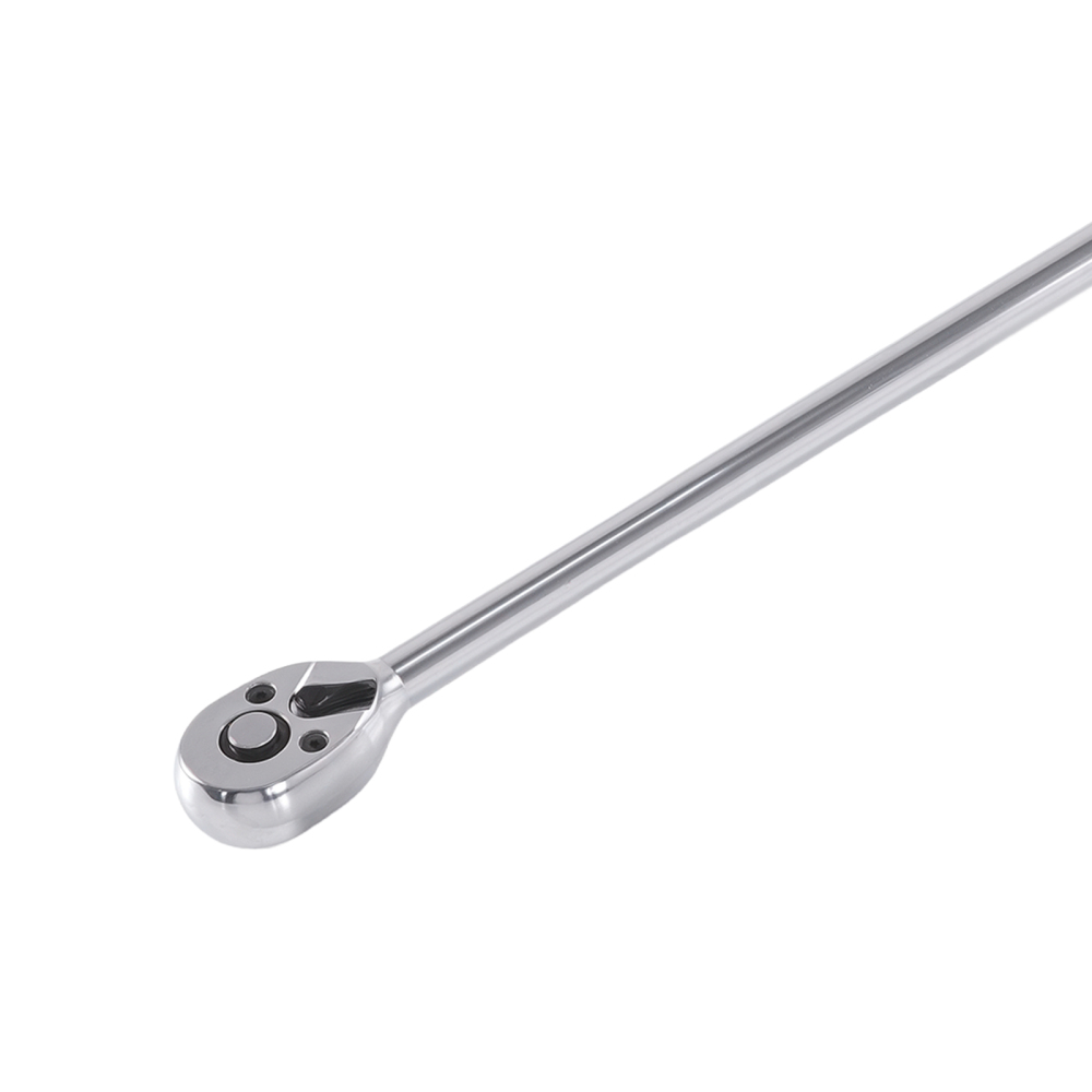 3/8 Drive 450mm Long Ratchet 72 Tooth Straight Handle Chrome Plated Tool