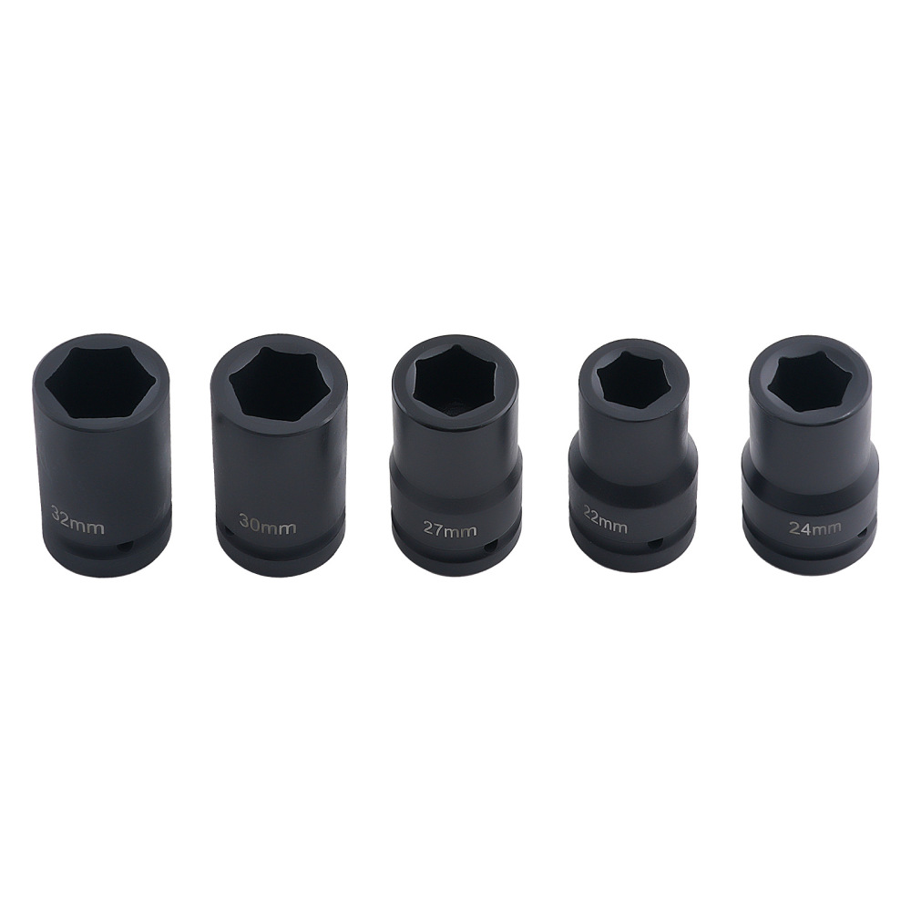 10 Piece 1in Drive Impact Socket Set 6-Point 22-50mm CR-V Automotive Tools