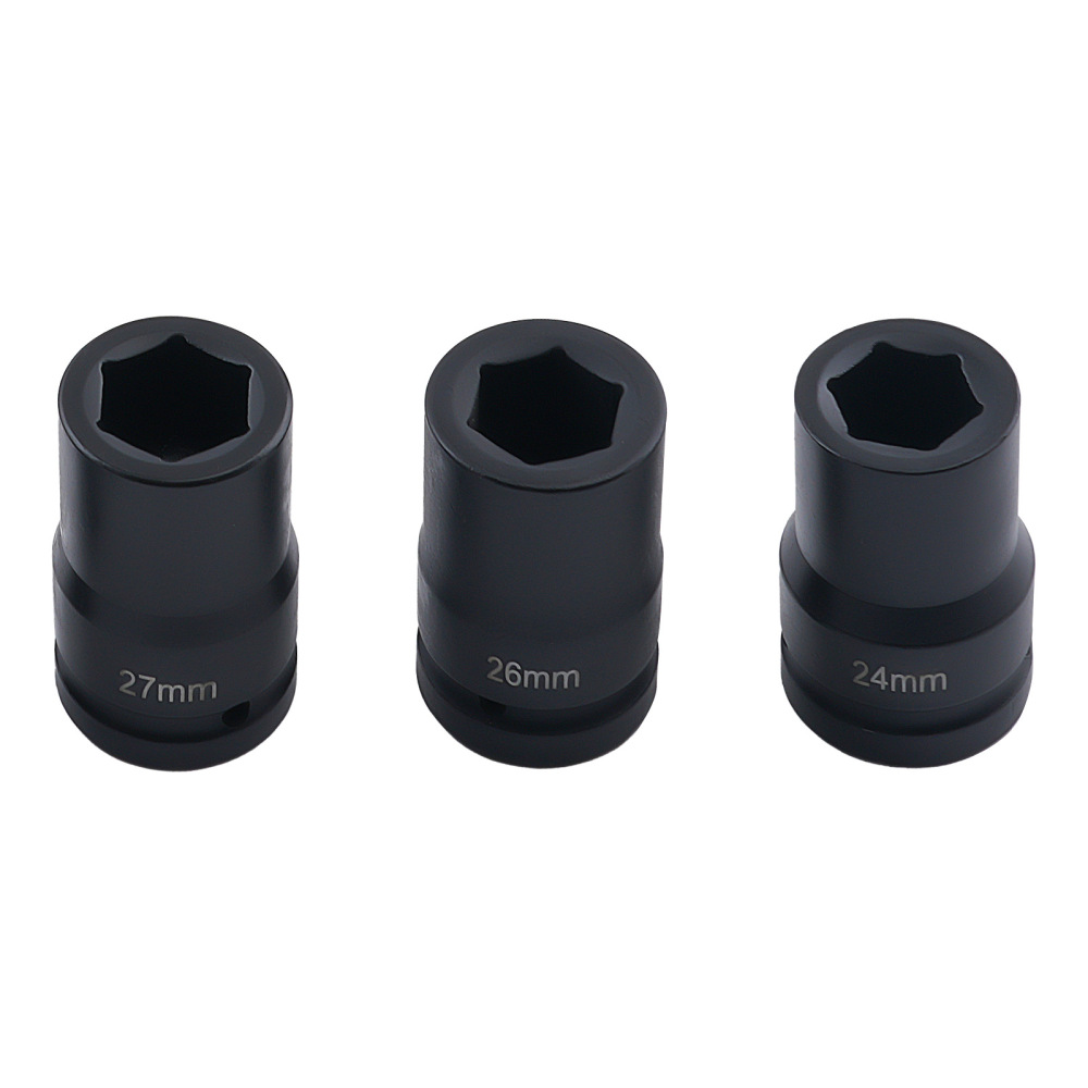 1 Deep Drive Impact Socket Set 12pc 24-41mm 80mm CR-V 6 Point Hex Tools