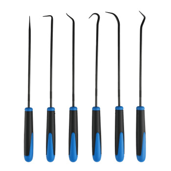 6 Piece Hook Pick Set for O-Ring Removal Automotive Work Steel 243mm