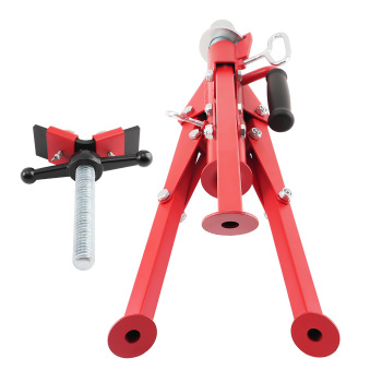 Adjustable Ball Head Pipe Jack Stand Steel 2500lbs Welding Support 24-42in