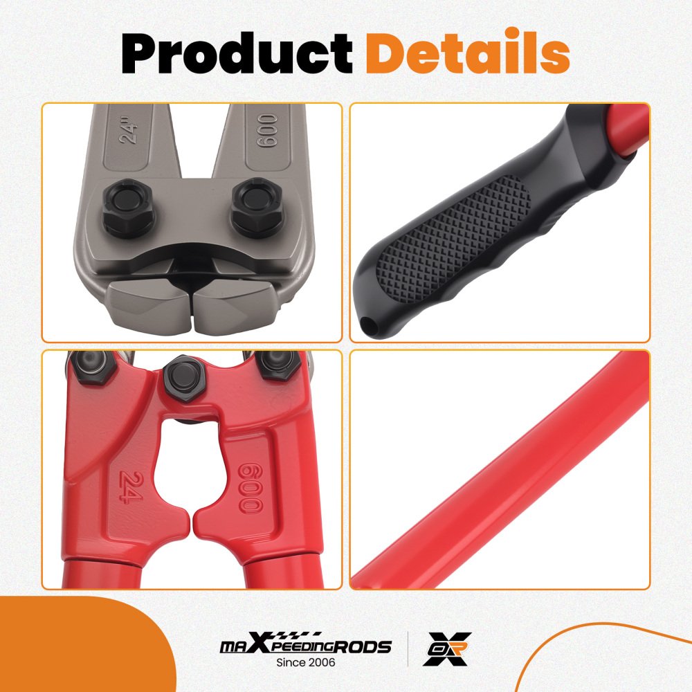 24 Inch End Cut Bolt Cutters Heavy Duty Steel Wire Cable Cutter 600mm Max 7.9mm
