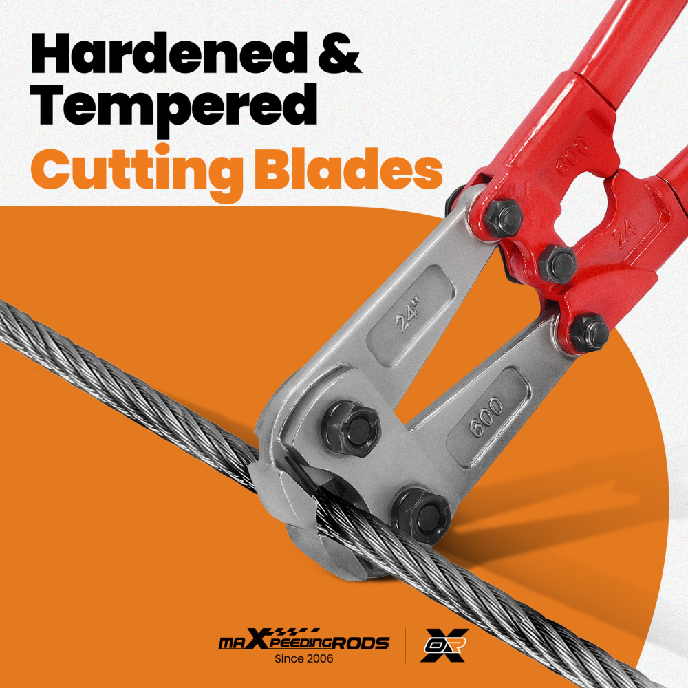 24 Inch End Cut Bolt Cutters Heavy Duty Steel Wire Cable Cutter 600mm Max 7.9mm