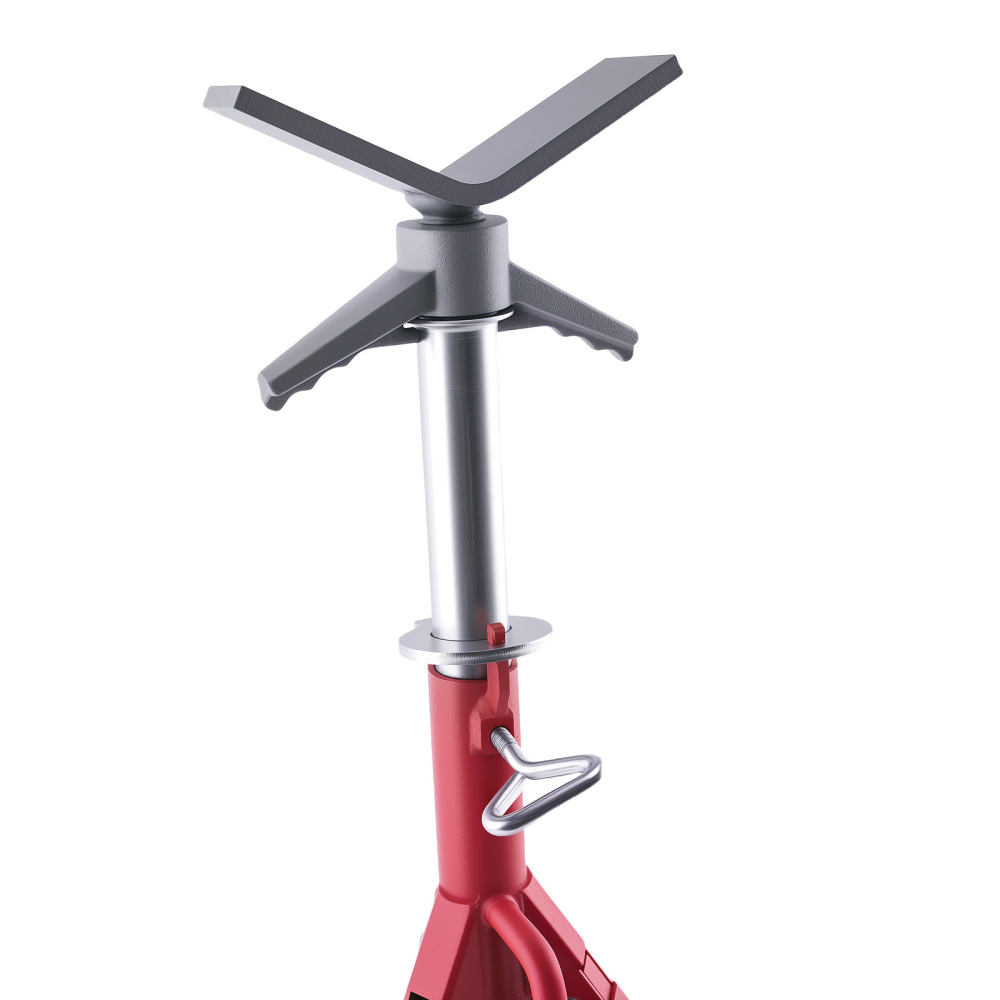 Adjustable V Head Pipe Jack Stand Steel 2500lbs Load Capacity 27.2-52 inches