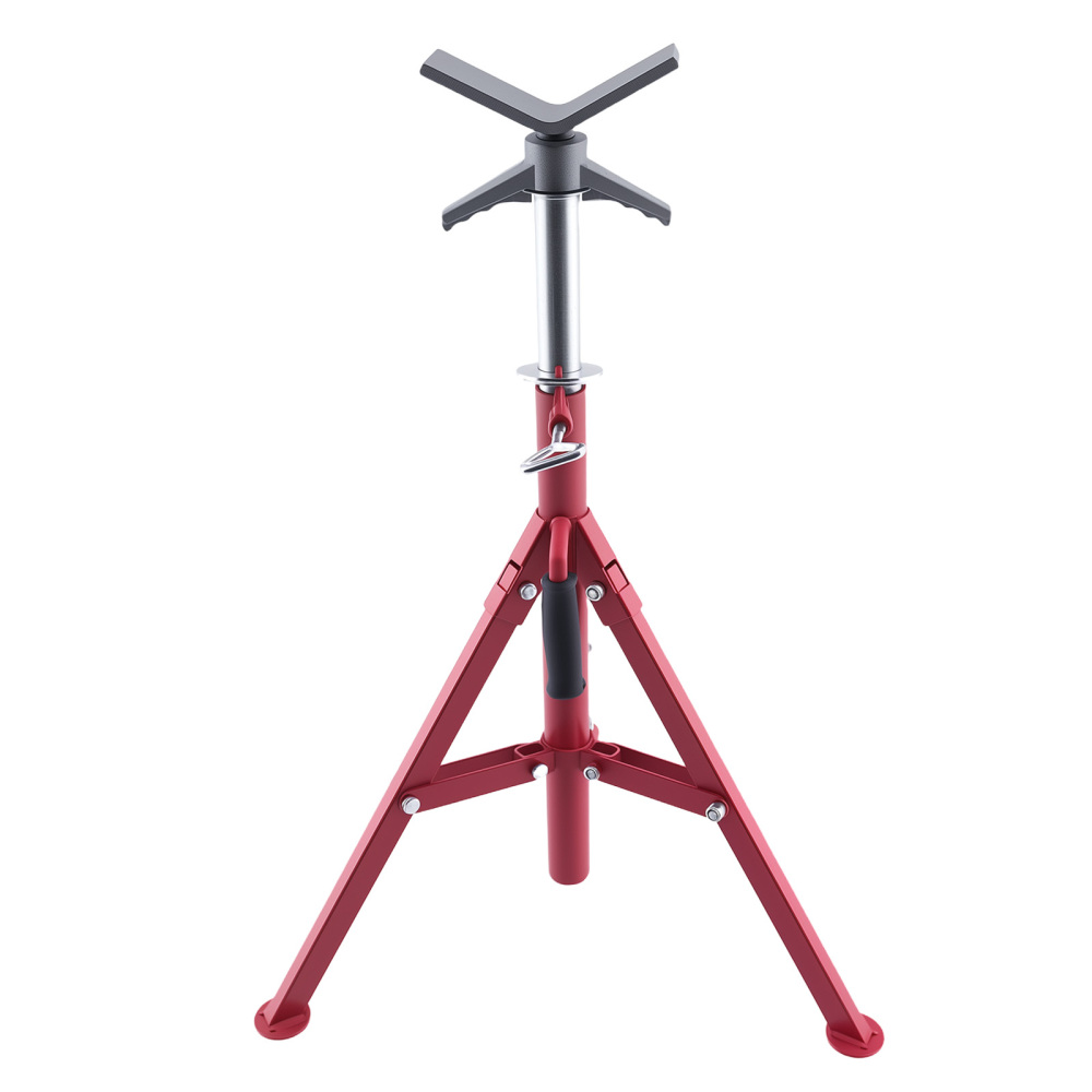 Adjustable V Head Pipe Jack Stand Steel 2500lbs Load Capacity 27.2-52 inches